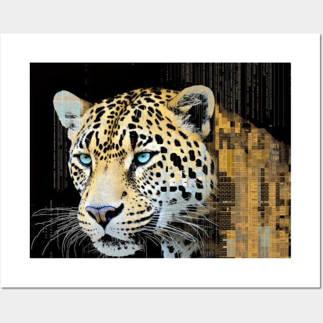 Leopard Animal Art Decor Paint Mosaic Wall Art by Cubebox